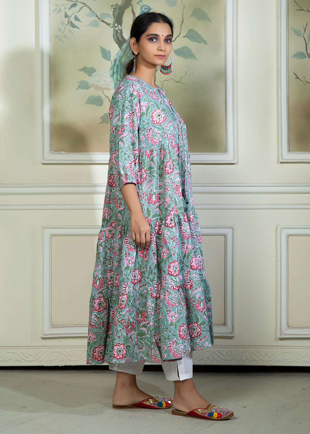 Kali e Noor Hand Block Cotton Layer Dress