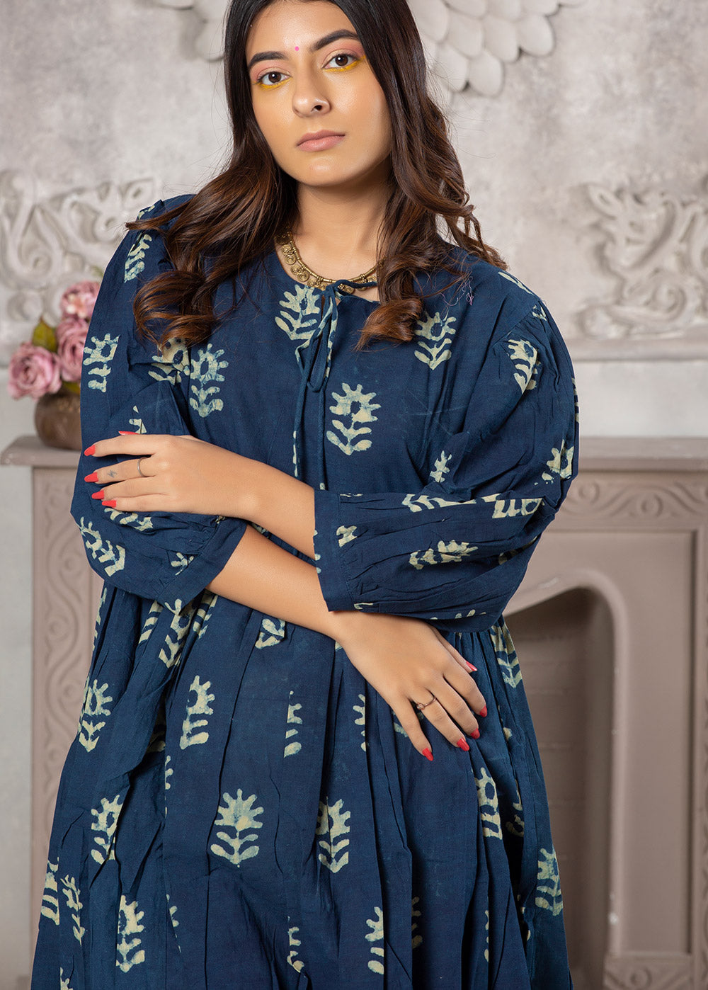 Gulistan Hand Block Cotton Kurta Dress