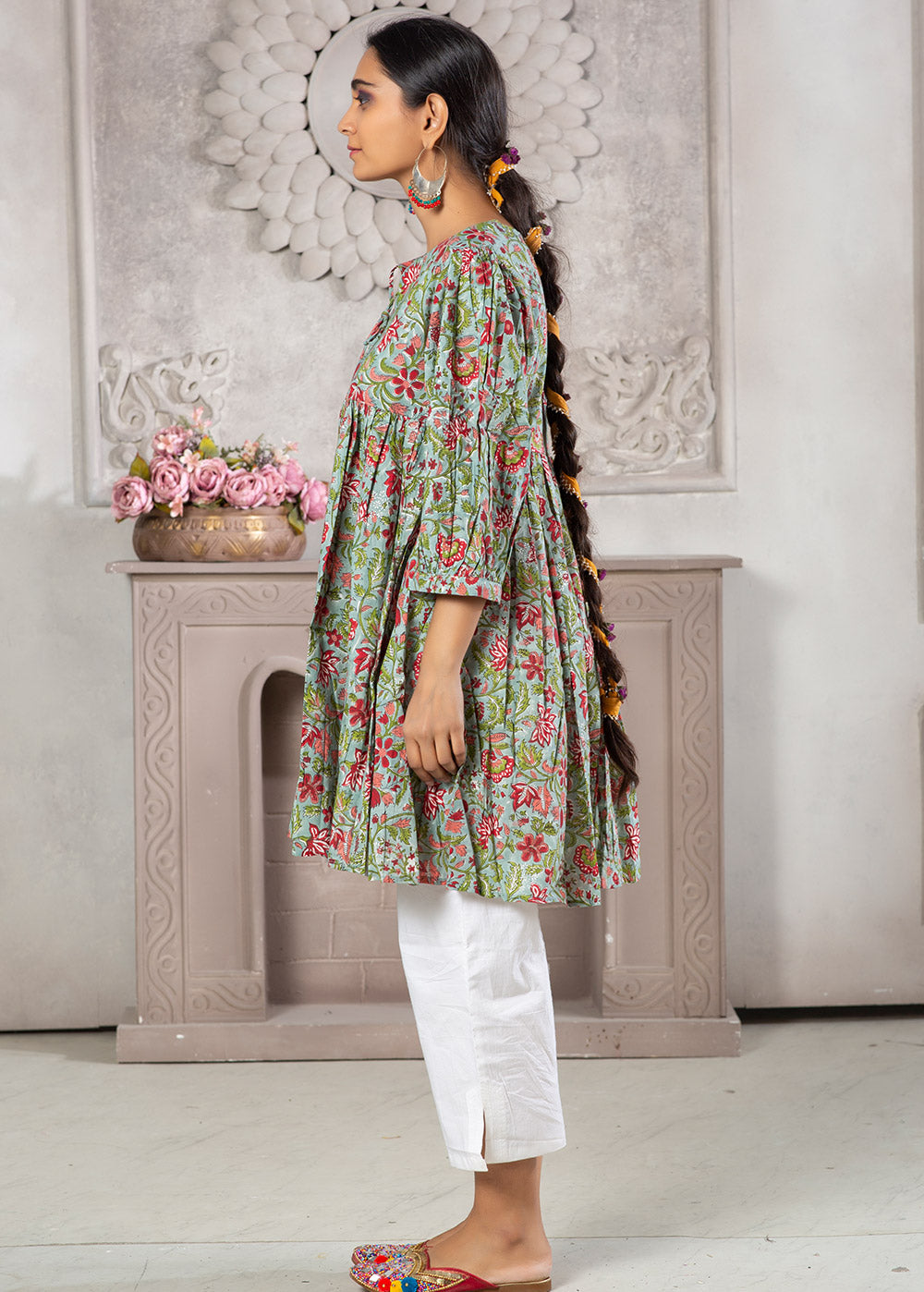 Gulistan Hand Block Cotton Kurta Dress